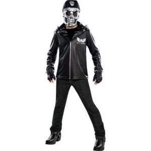 BRAND NEW boy youth skull biker halloween costume size L 12-14 & XL 14-16